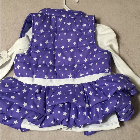 Puffer vest w/long sleeve T-shirt & matching pants - Picture 3 of 5